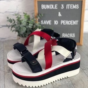 tommy jeans neoprene platform sandal